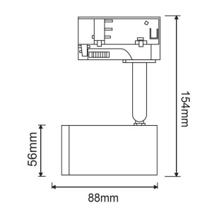 SPOT ΡΑΓΑΣ 4 ΚΑΛΩΔΙΩΝ JUNO 3~10W - GU10 - PAR16 - WHITE
