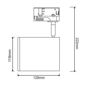SPOT ΡΑΓΑΣ 4 ΚΑΛΩΔΙΩΝ ES111 ~15W - WHITE - IP20