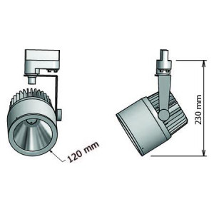 SPOT ΡΑΓΑΣ 4 ΚΑΛΩΔΙΩΝ CYCLOTRON AC LED 33W - 4000K - IP20