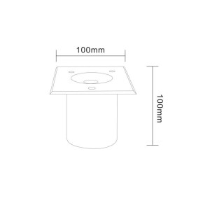 SPOT ΧΩΝΕΥΤΟ TREE SQUARE LED 7W - 3000K - INOX304 - IP67
