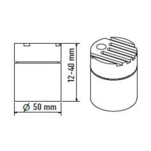SPOT ΧΩΝΕΥΤΟ & ΕΔΑΦΟΥΣ BRASS MICRO BEAM LED 2W - 20° - IP65