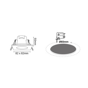 SPOT ΧΩΝΕΥΤΟ ΜΠΑΝΙΟΥ SQUARE SMD LED 5W - 4000K - ΛΕΥΚΟ - IP65