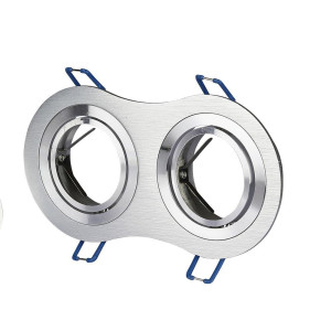 SPOT ΧΩΝΕΥΤΟ PURE ALUMINIUM ROUND - SILVER II - 2xGU10