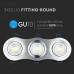 SPOT ΧΩΝΕΥΤΟ PURE ALUMINIUM ROUND - SILVER III - 3xGU10