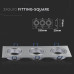 SPOT ΧΩΝΕΥΤΟ PURE ALUMINIUM SQUARE - SILVER III - 3xGU10