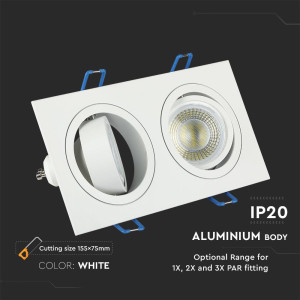 SPOT ΧΩΝΕΥΤΟ PURE ALUMINIUM SQUARE - WHITE II - 2xGU10