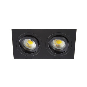 SPOT ΧΩΝΕΥΤΟ PURE ALUMINIUM SQUARE - BLACK II - 2xGU10
