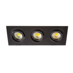 SPOT ΧΩΝΕΥΤΟ PURE ALUMINIUM SQUARE - BLACK III - 3xGU10