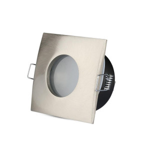SPOT ΧΩΝΕΥΤΟ ΜΠΑΝΙΟΥ ALUMINIUM SQUARE - ΝΙΚΕΛ ΜΑΤ - GU10 - IP54