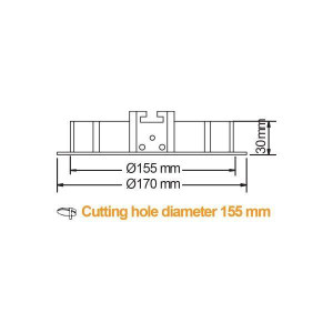 SPOT ΧΩΝΕΥΤΟ ΨΕΥΔΟΡΟΦΗΣ ΚΙΝΗΤΟ ITAL N-MAT 35/70W - CDMR - E27 - IP20