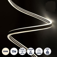 ΤΑΙΝΙΑ LED DOUBLE-SIDED 120°+120° Neon Flex Epistar SMD 2835 12W/m 120LED/m 1284lm/m DC 24V IP68 4500K Dimmable