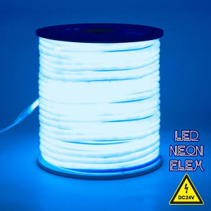 ΤΑΙΝΙΑ LED NEON 360° FLEX 24V 12W/m - 120LED/m - 600Lm/m - BLUE - DIMMABLE - IP65