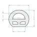ΤΑΙΝΙΑ LED NEON 360° FLEX 24V 12W/m - 120LED/m - 600Lm/m - BLUE - DIMMABLE - IP65